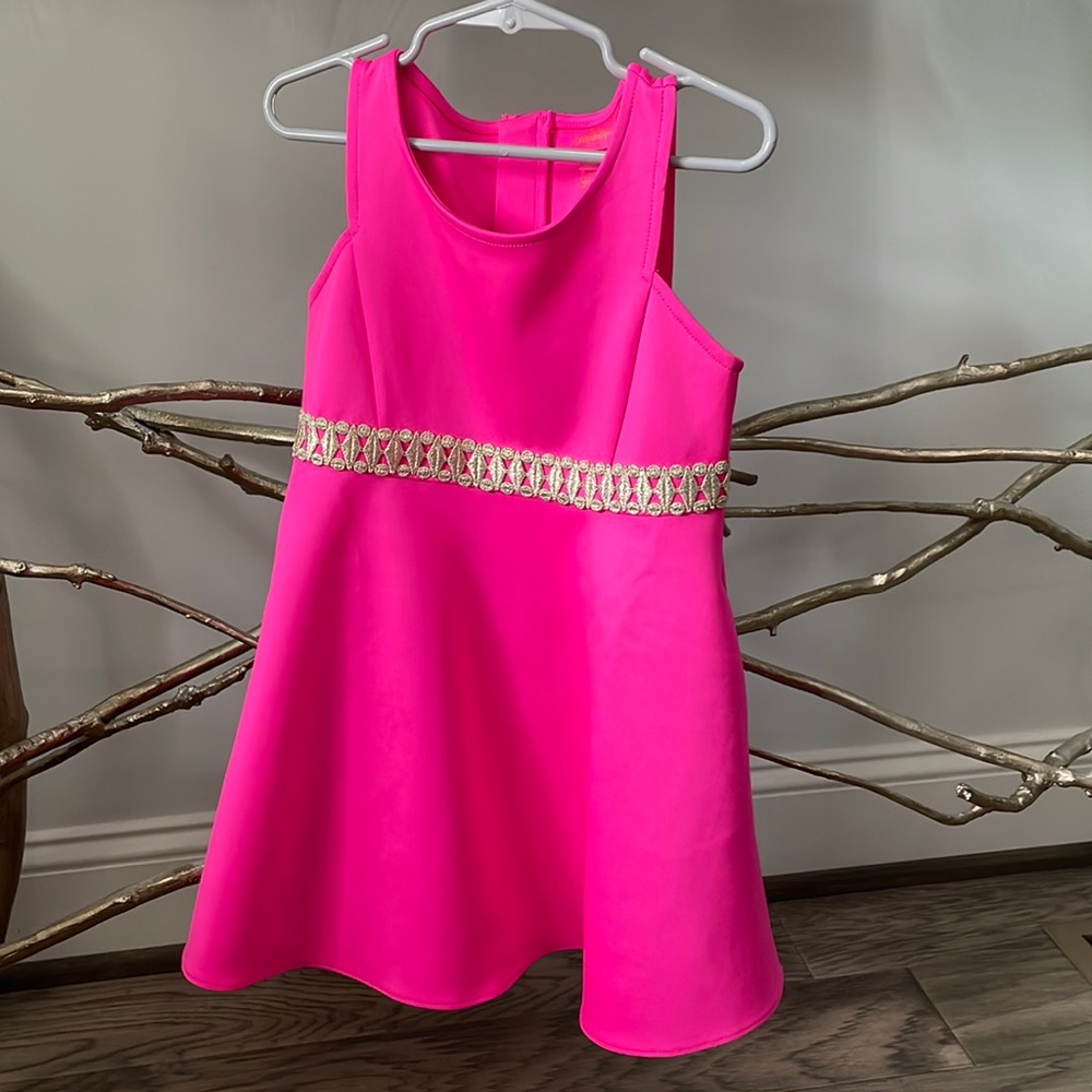 Lilly Pulitzer Girls Addyson dress in Raz Berry - Picture 2 of 8